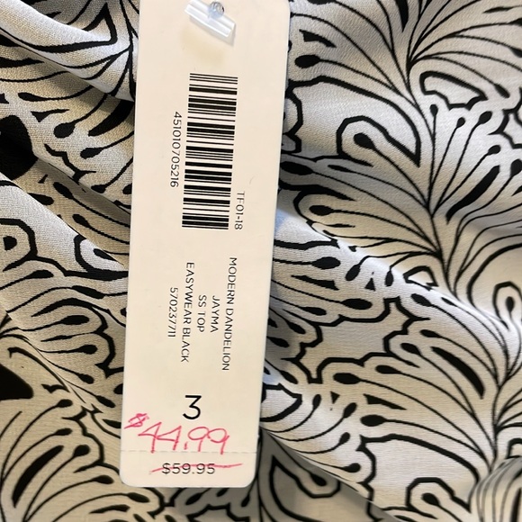 NEW EASYWEAR by Chico’s black/white 2piece blouse - Picture 4 of 5